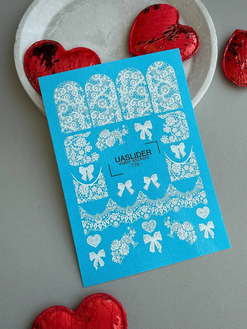 Nail slider decals on any background 778
