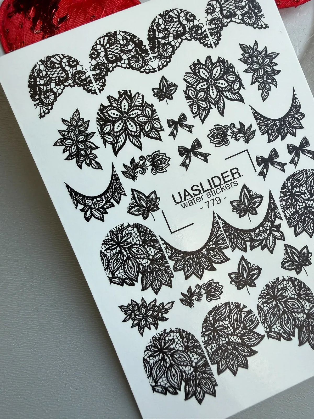 Nail slider decals on any background 779