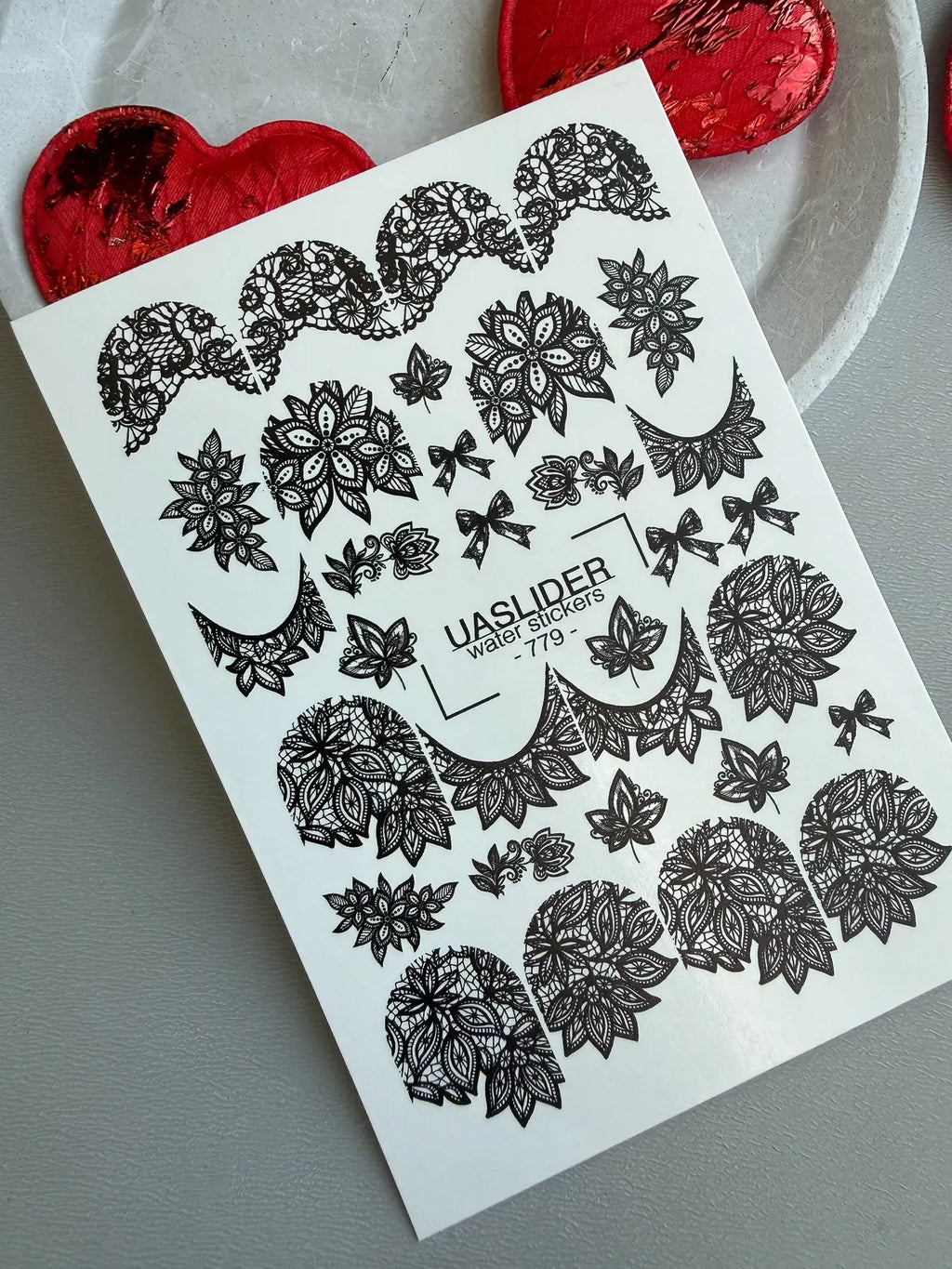 Nail slider decals on any background 779
