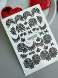 Nail slider decals on any background 779