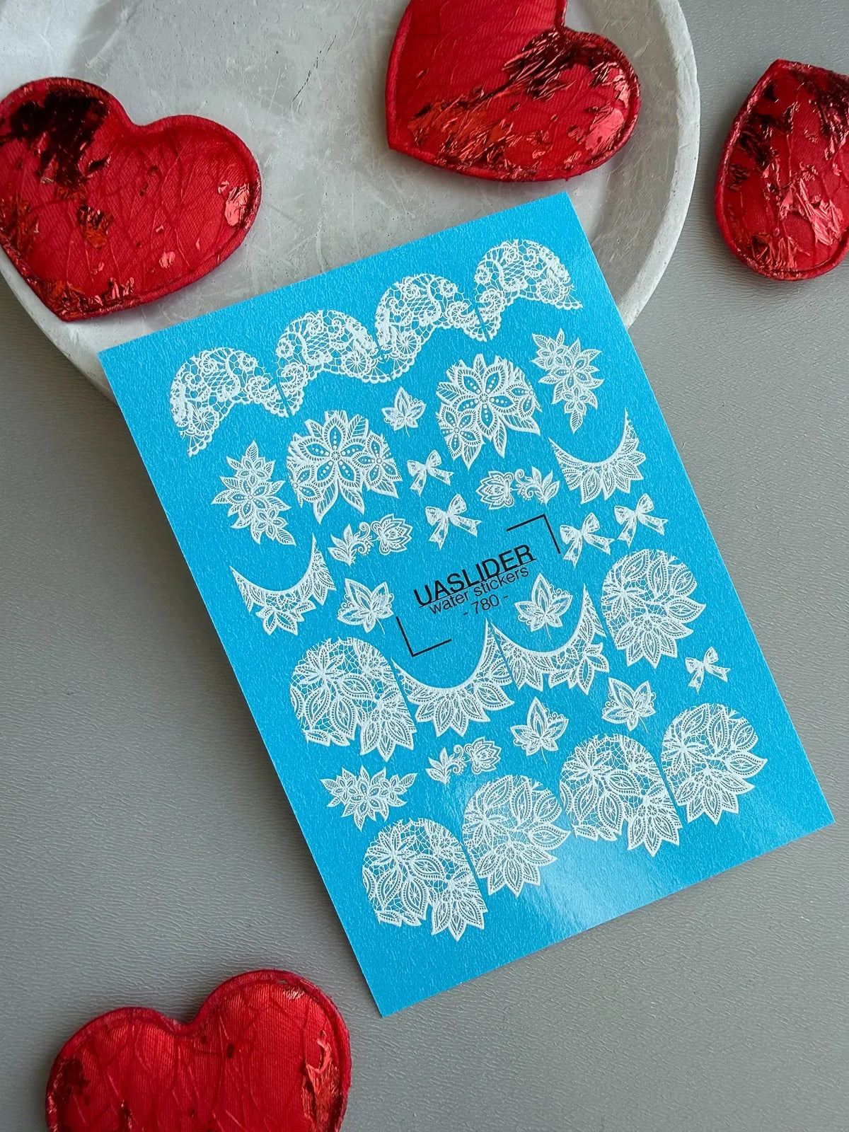 Nail slider decals on any background 780