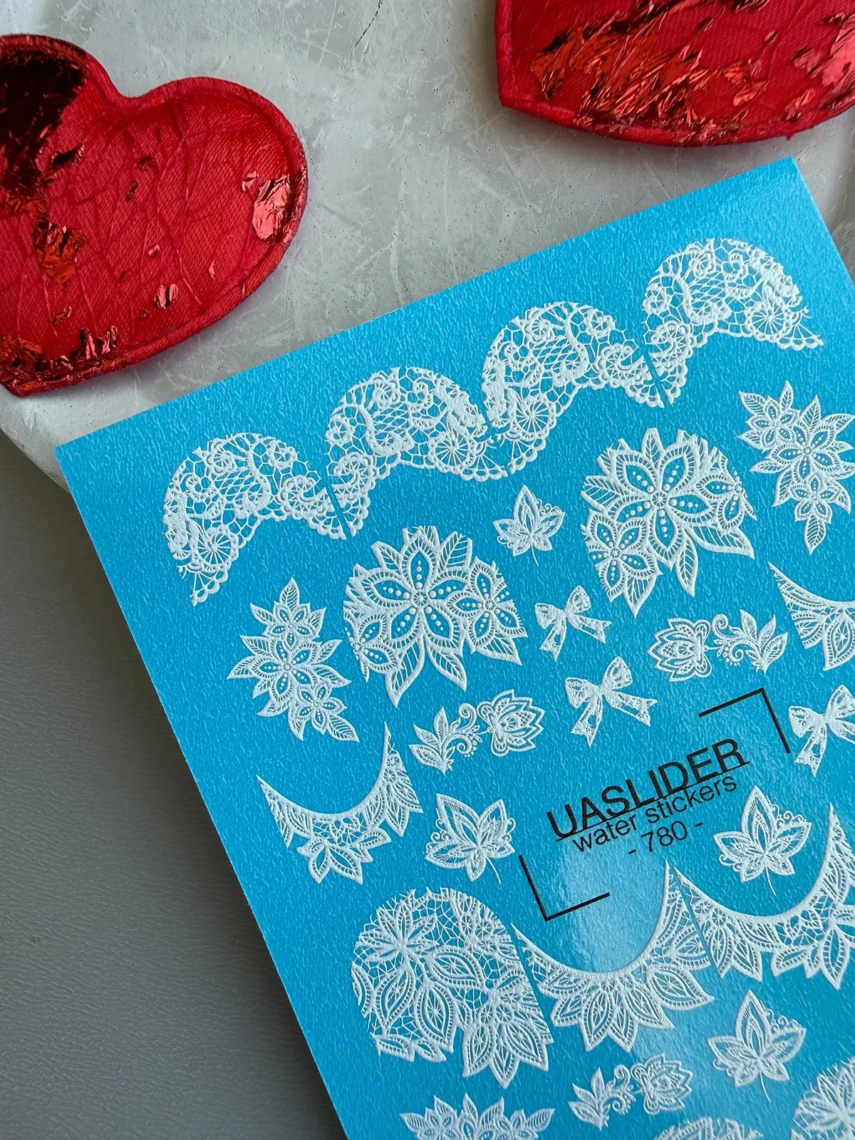 Nail slider decals on any background 780