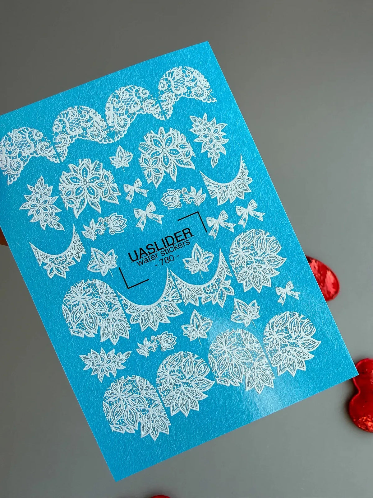 Nail slider decals on any background 780