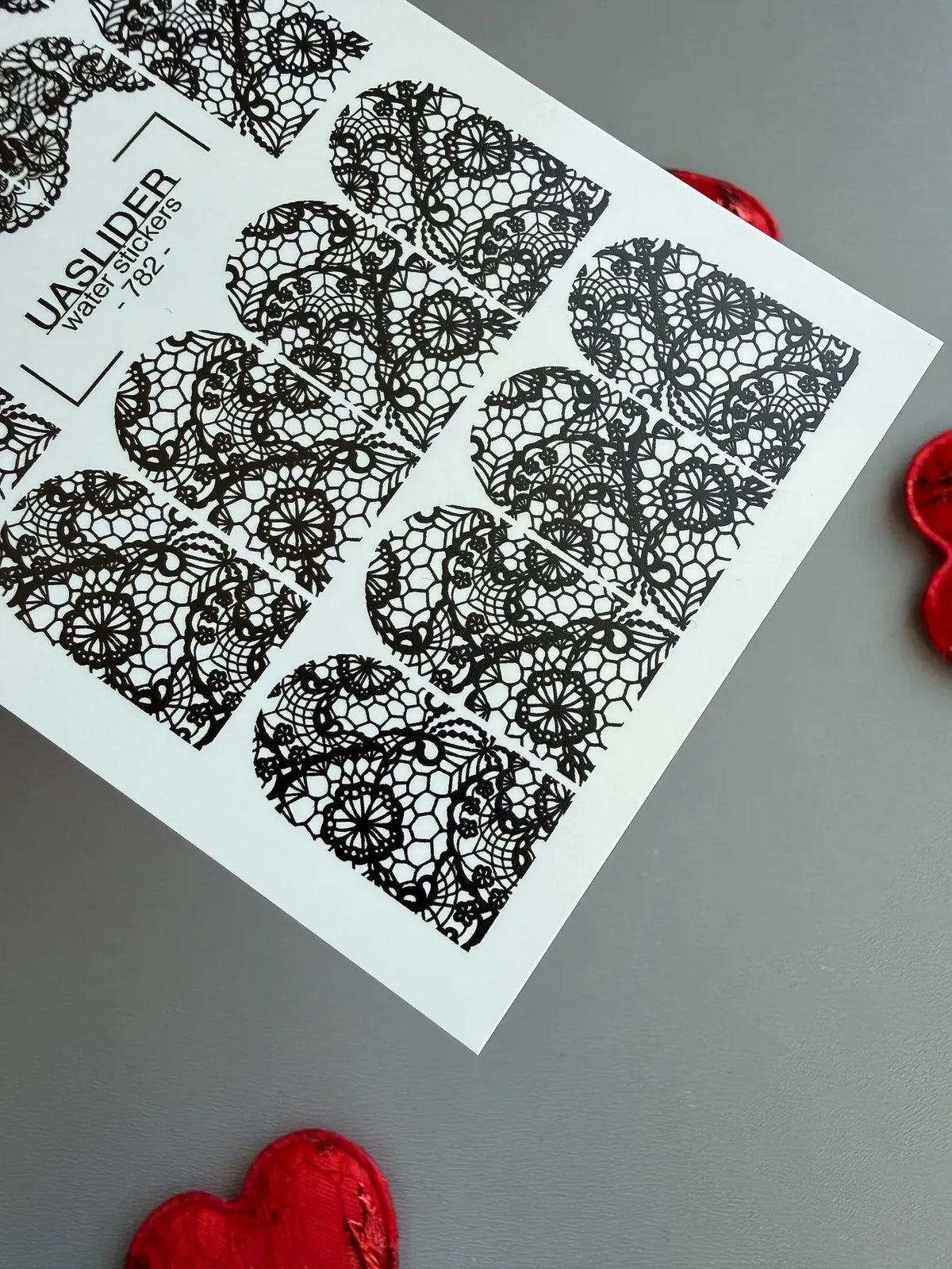 Nail slider decals on any background 782