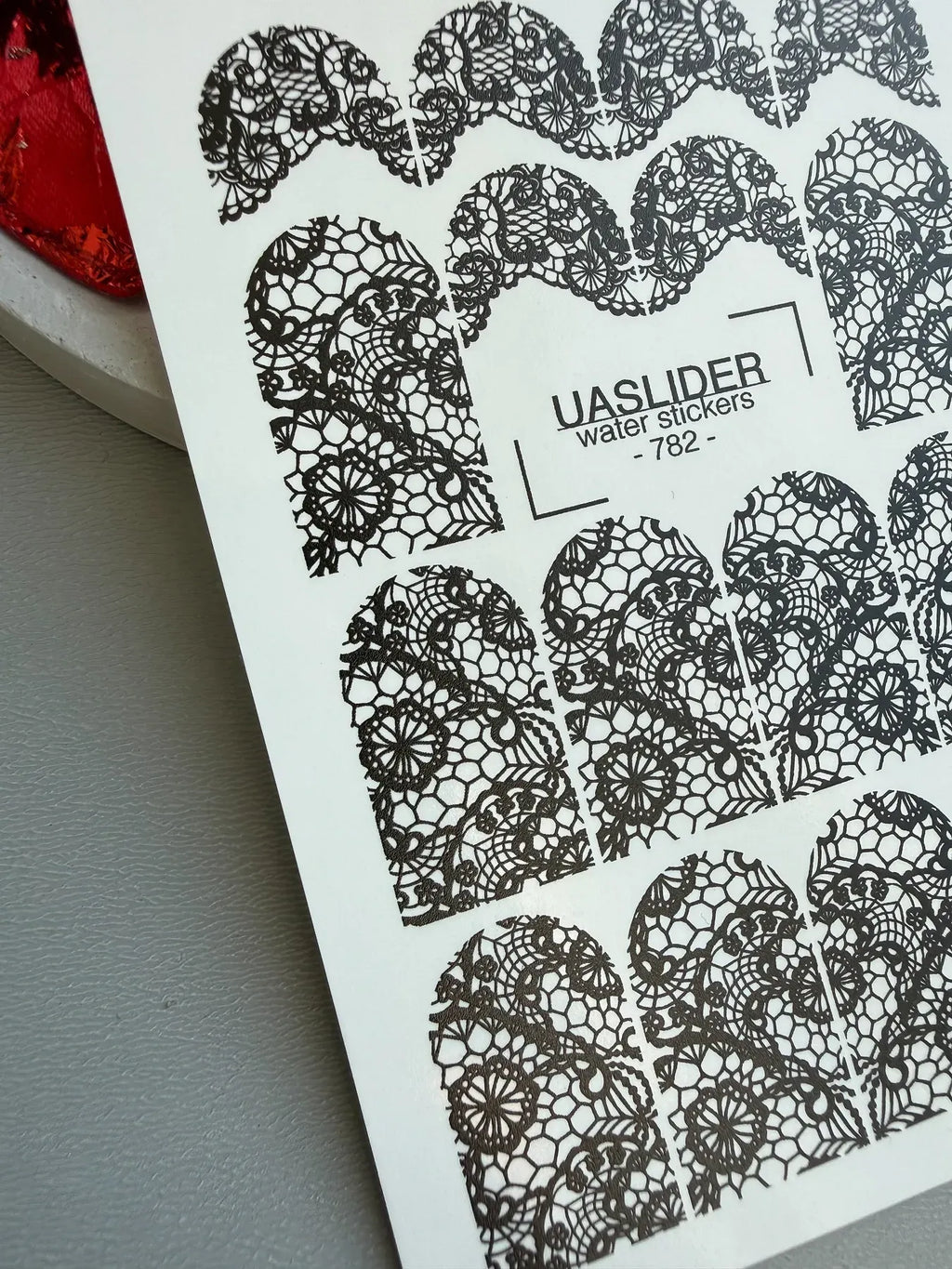 Nail slider decals on any background 782