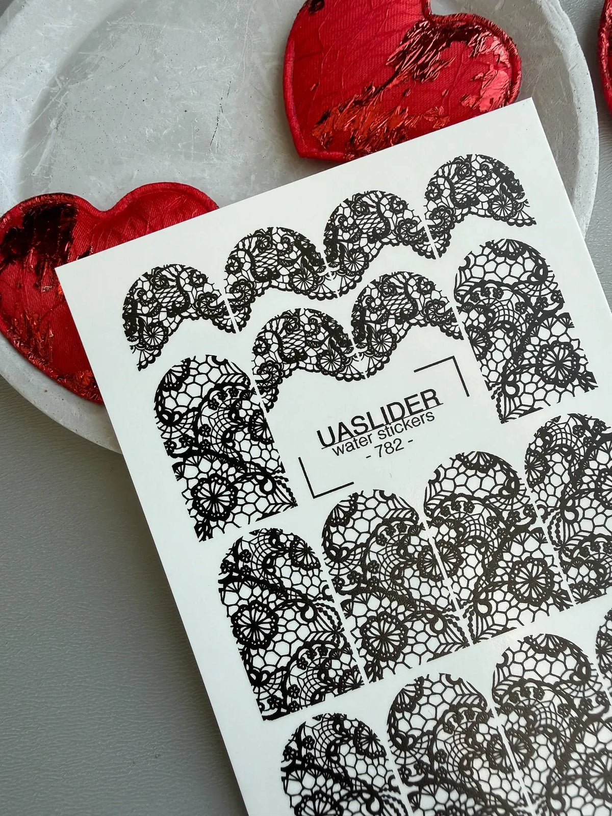 Nail slider decals on any background 782