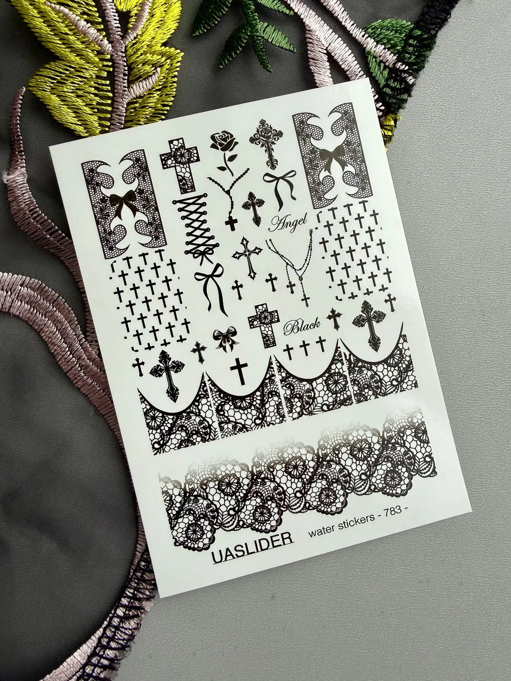 Nail slider decals on any background 783