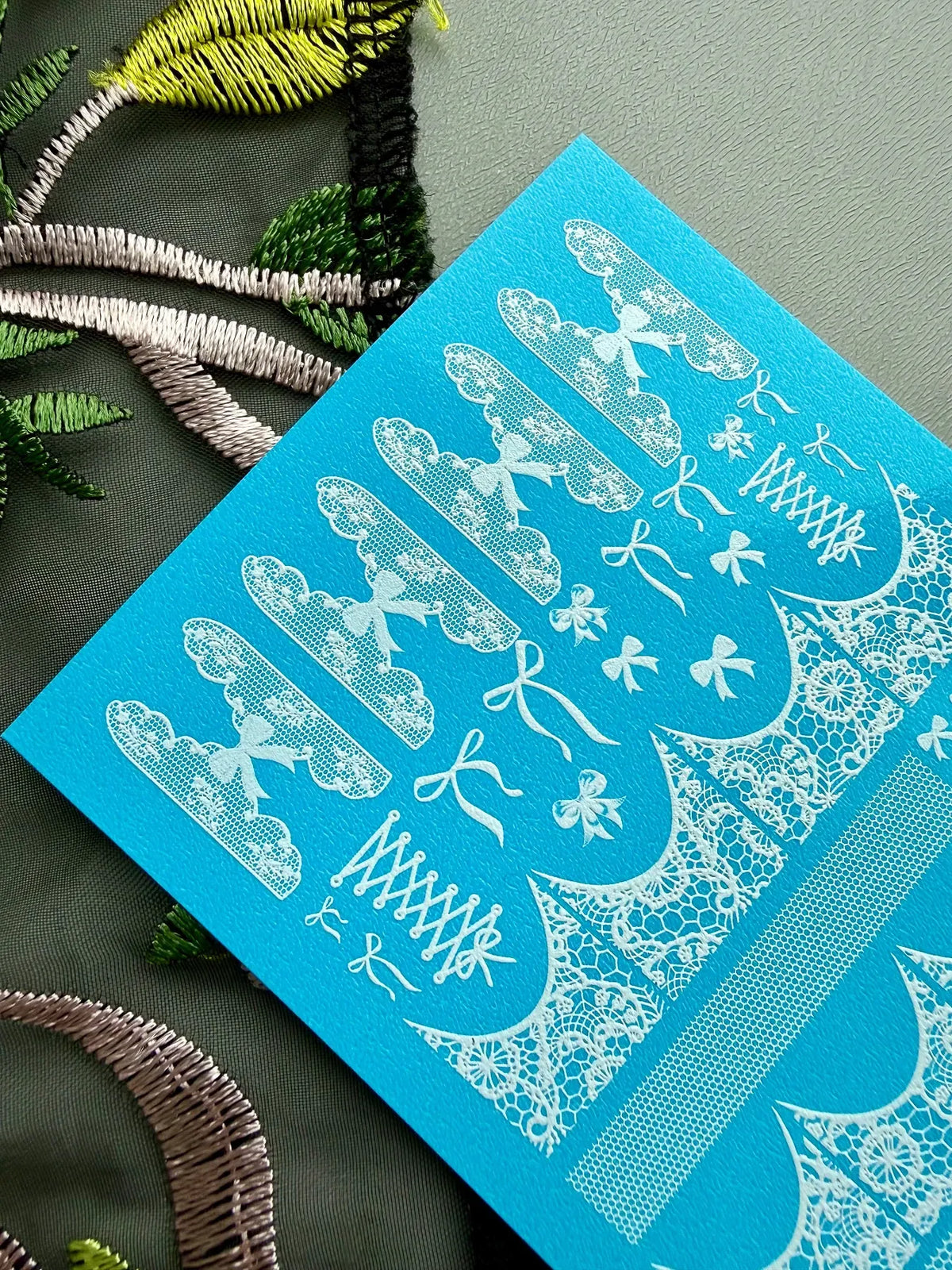 Nail slider decals on any background 786