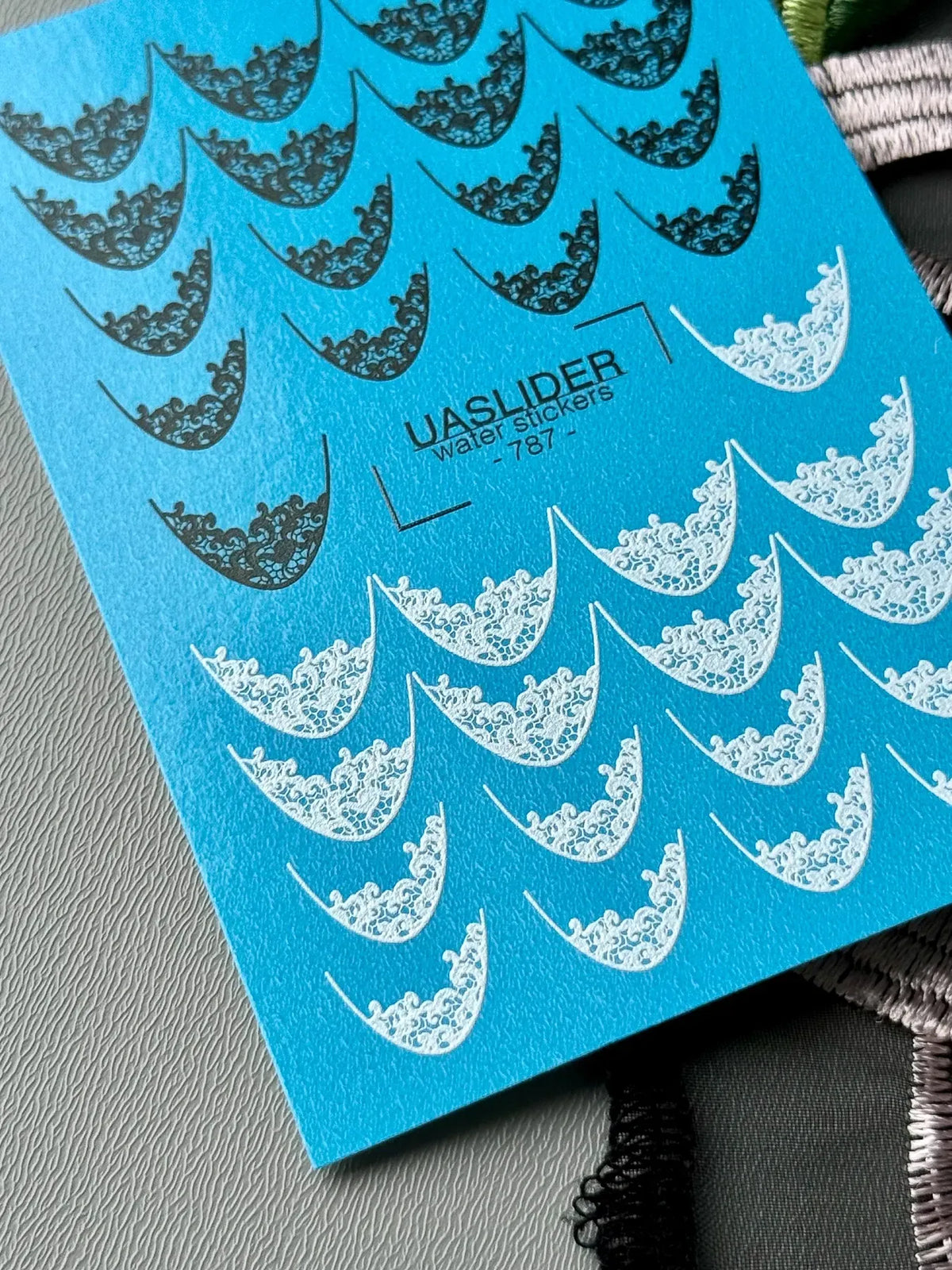Nail slider decals on any background 787