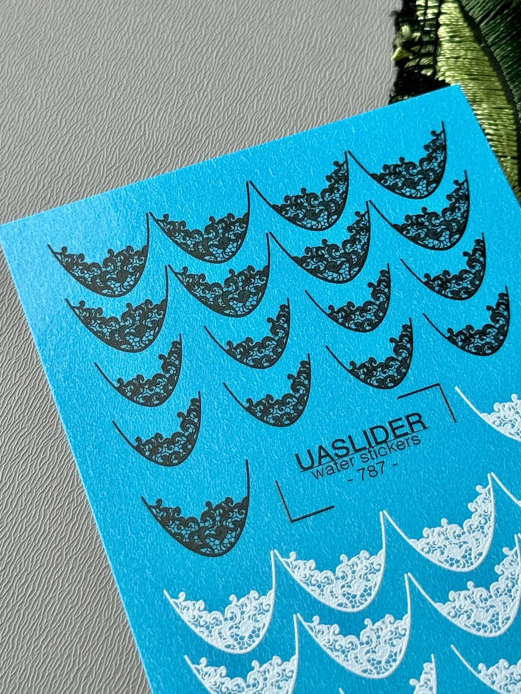 Nail slider decals on any background 787