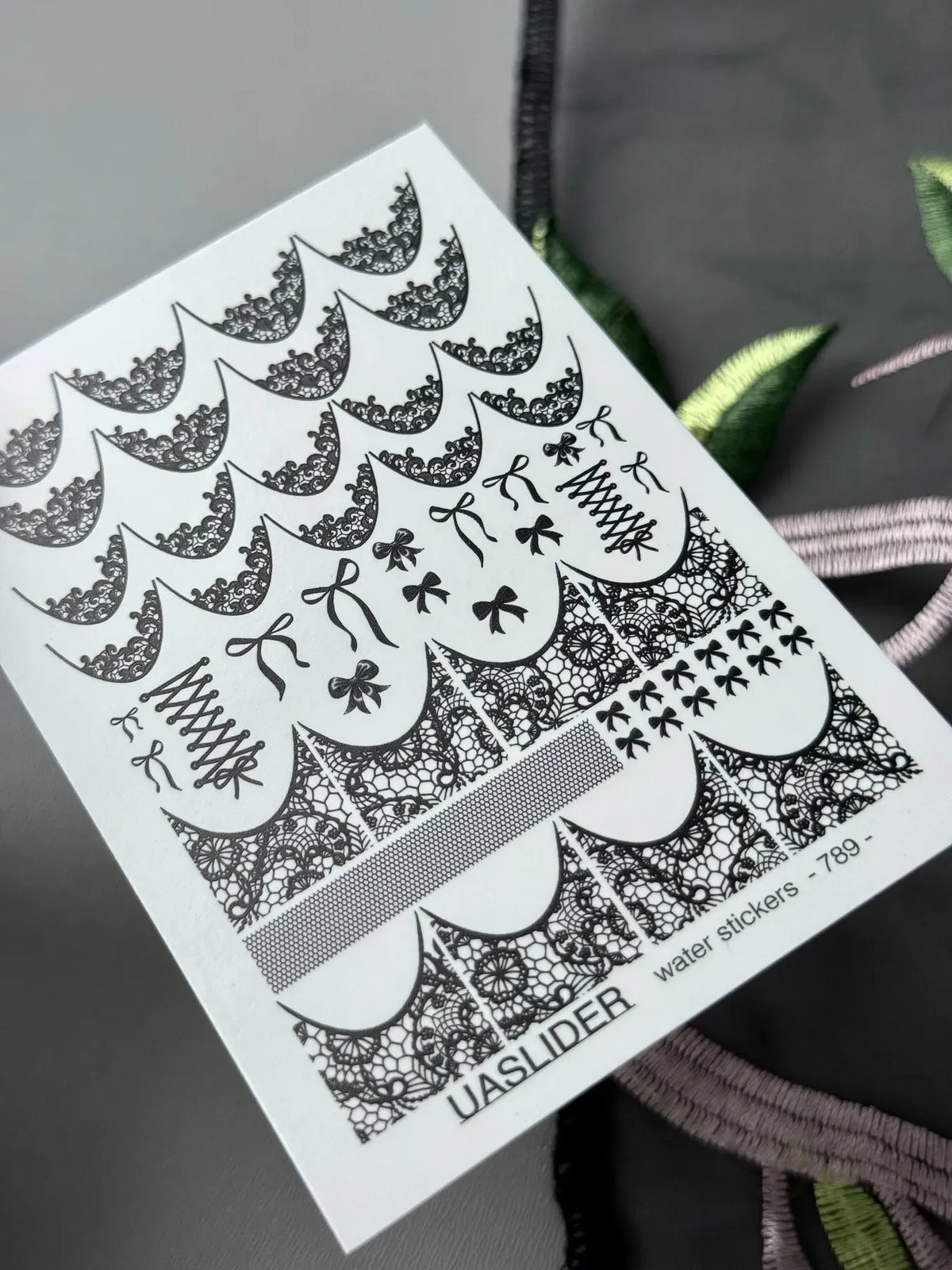 Nail slider decals on any background 789