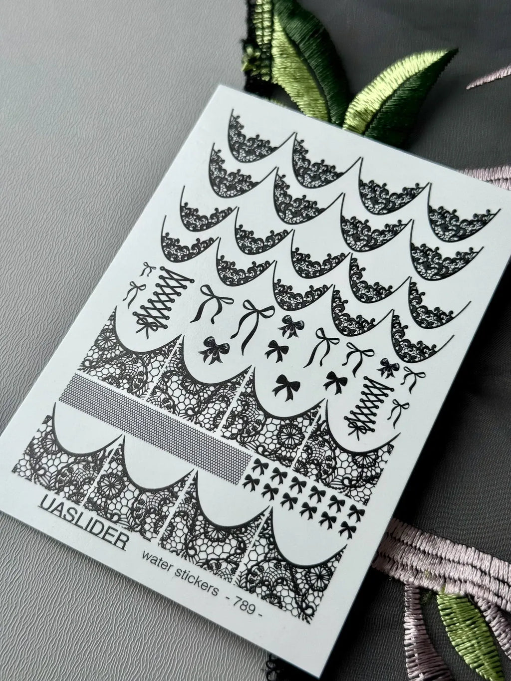 Nail slider decals on any background 789