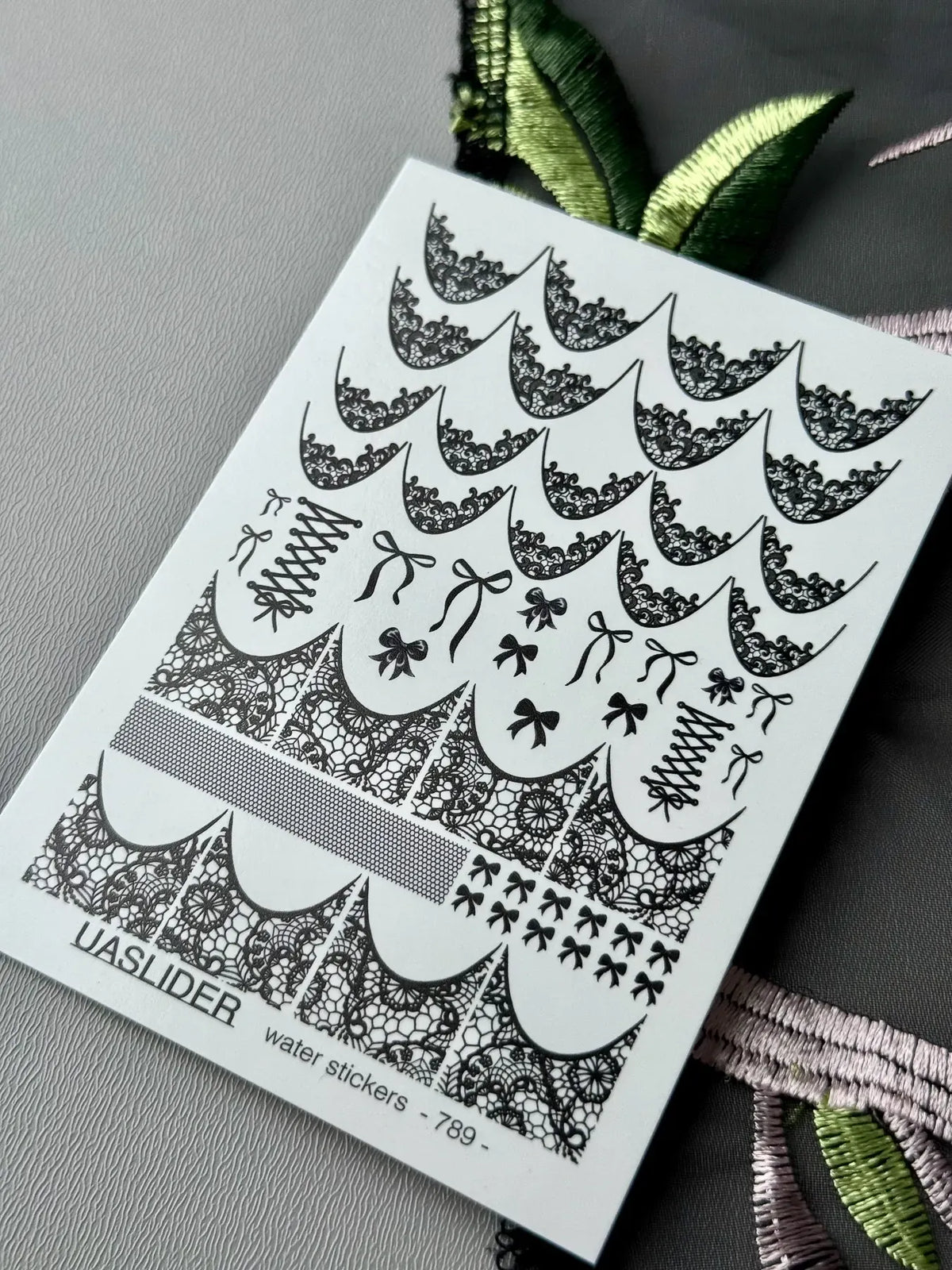 Nail slider decals on any background 789
