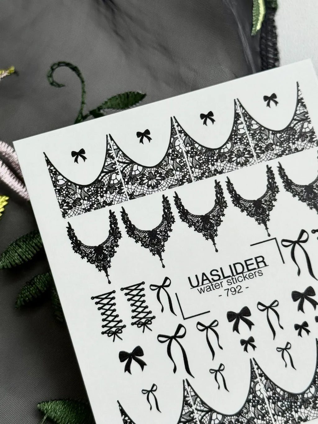 Nail slider decals on any background 792