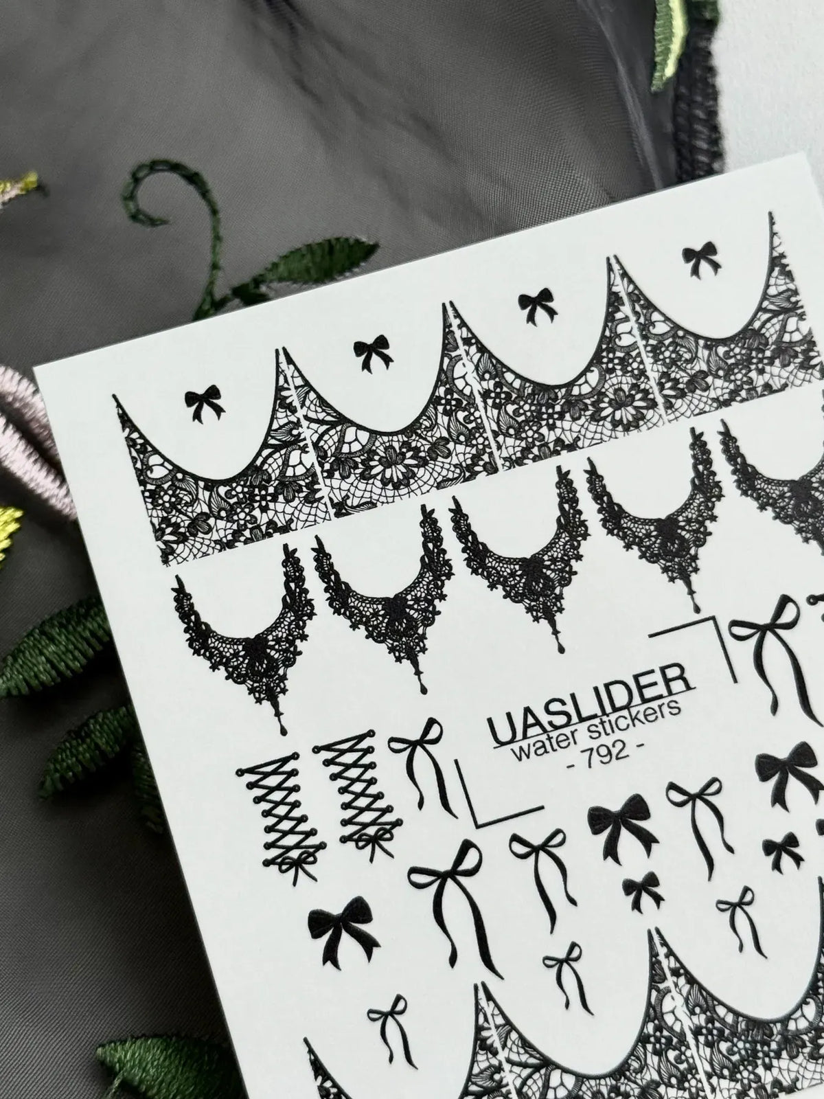 Nail slider decals on any background 792