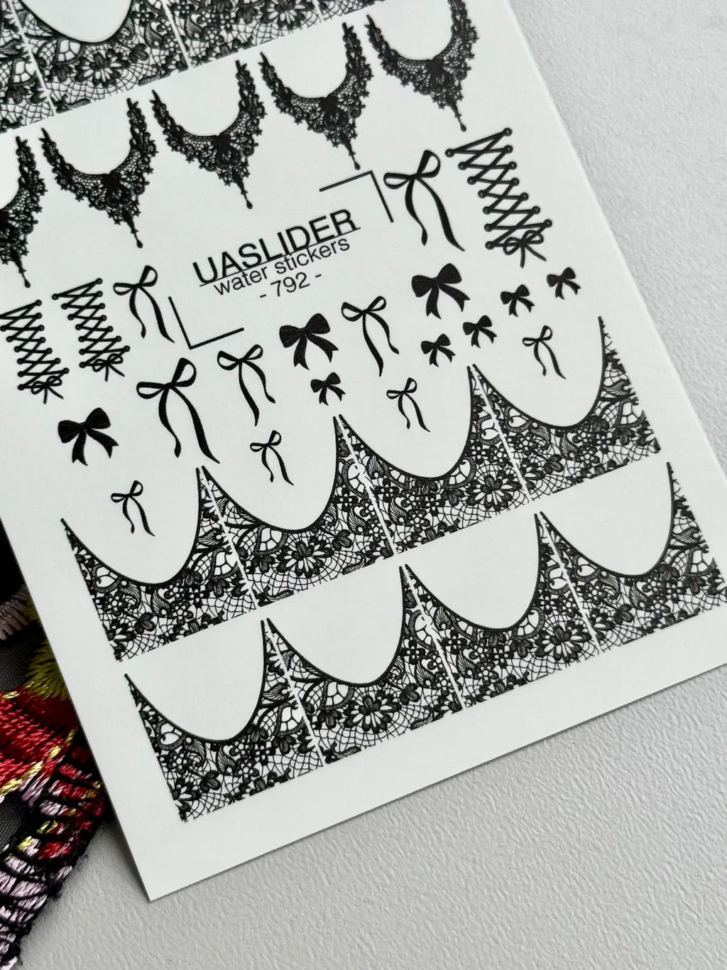 Nail slider decals on any background 792