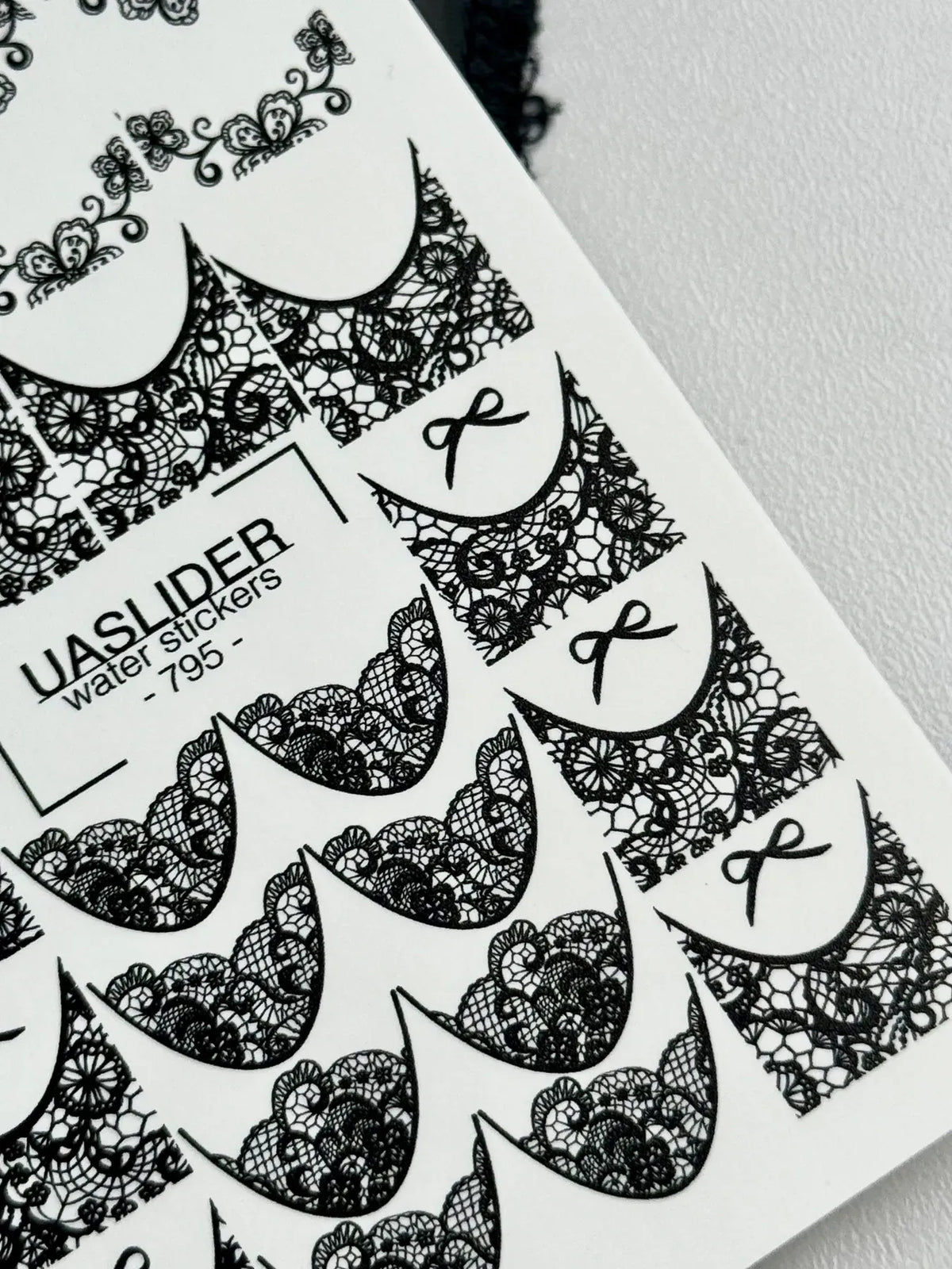 Nail slider decals on any background 795