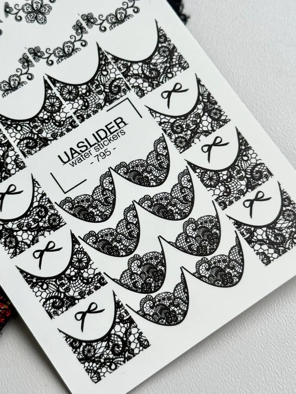 Nail slider decals on any background 795