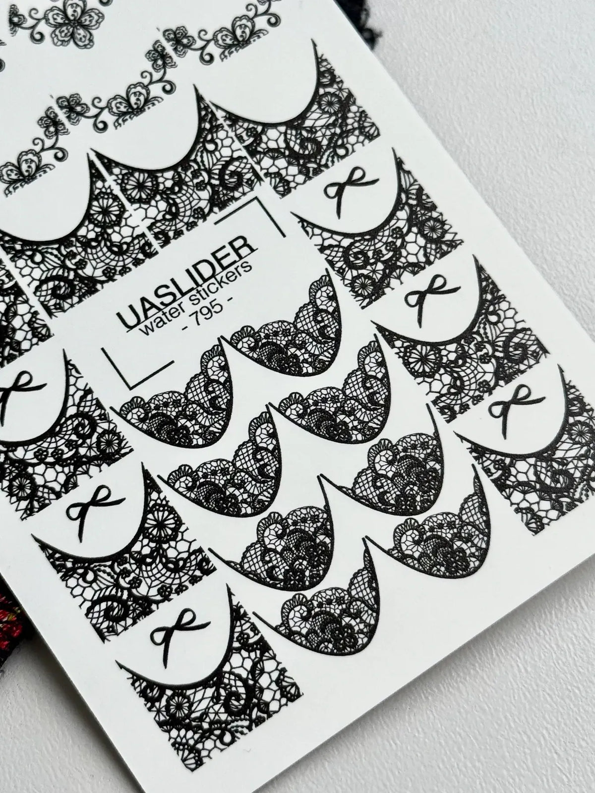 Nail slider decals on any background 795