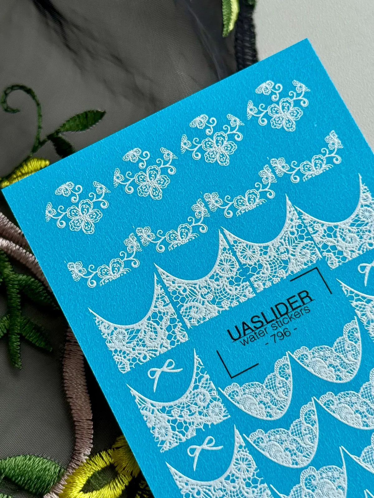 Nail slider decals on any background 796