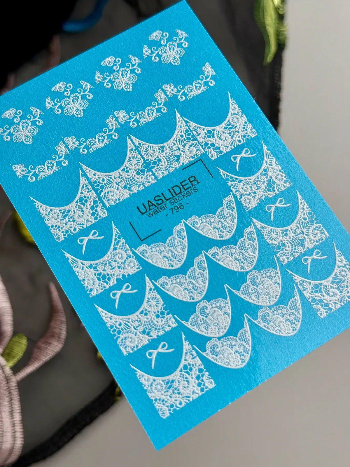 Nail slider decals on any background 796