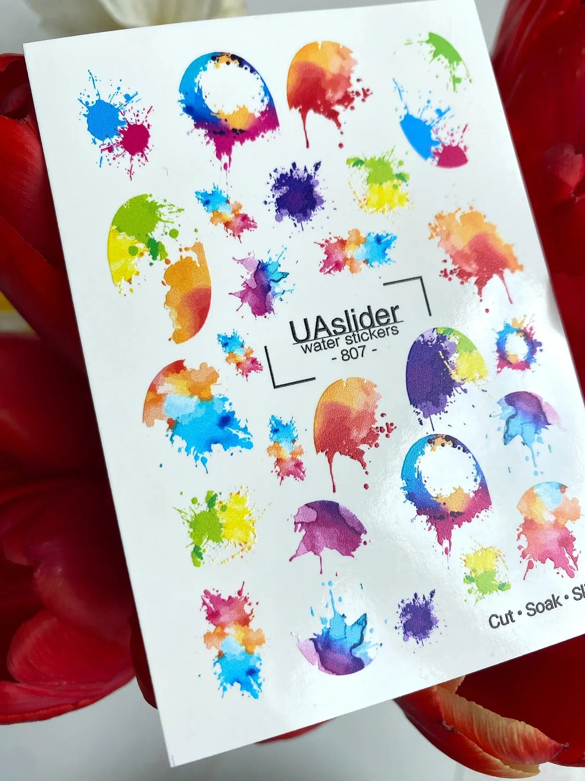 Nail slider decals on any background 807