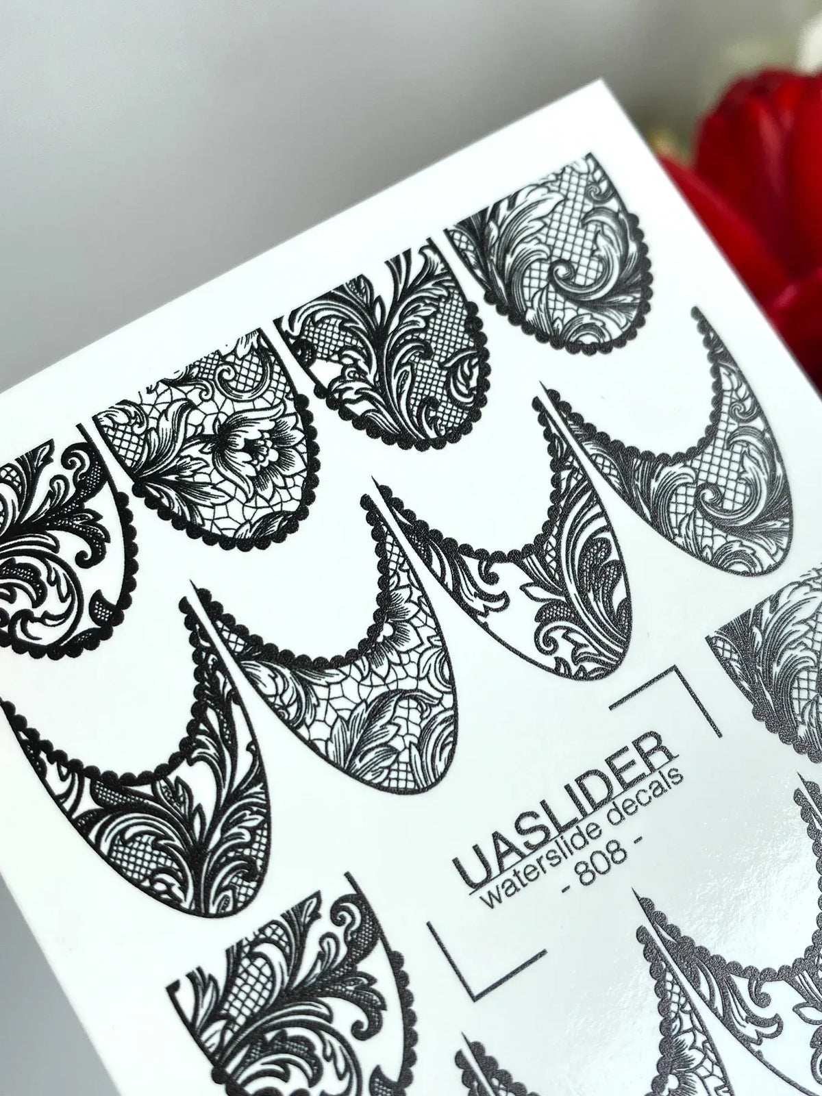 Nail slider decals on any background 808