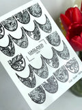Nail slider decals on any background 808