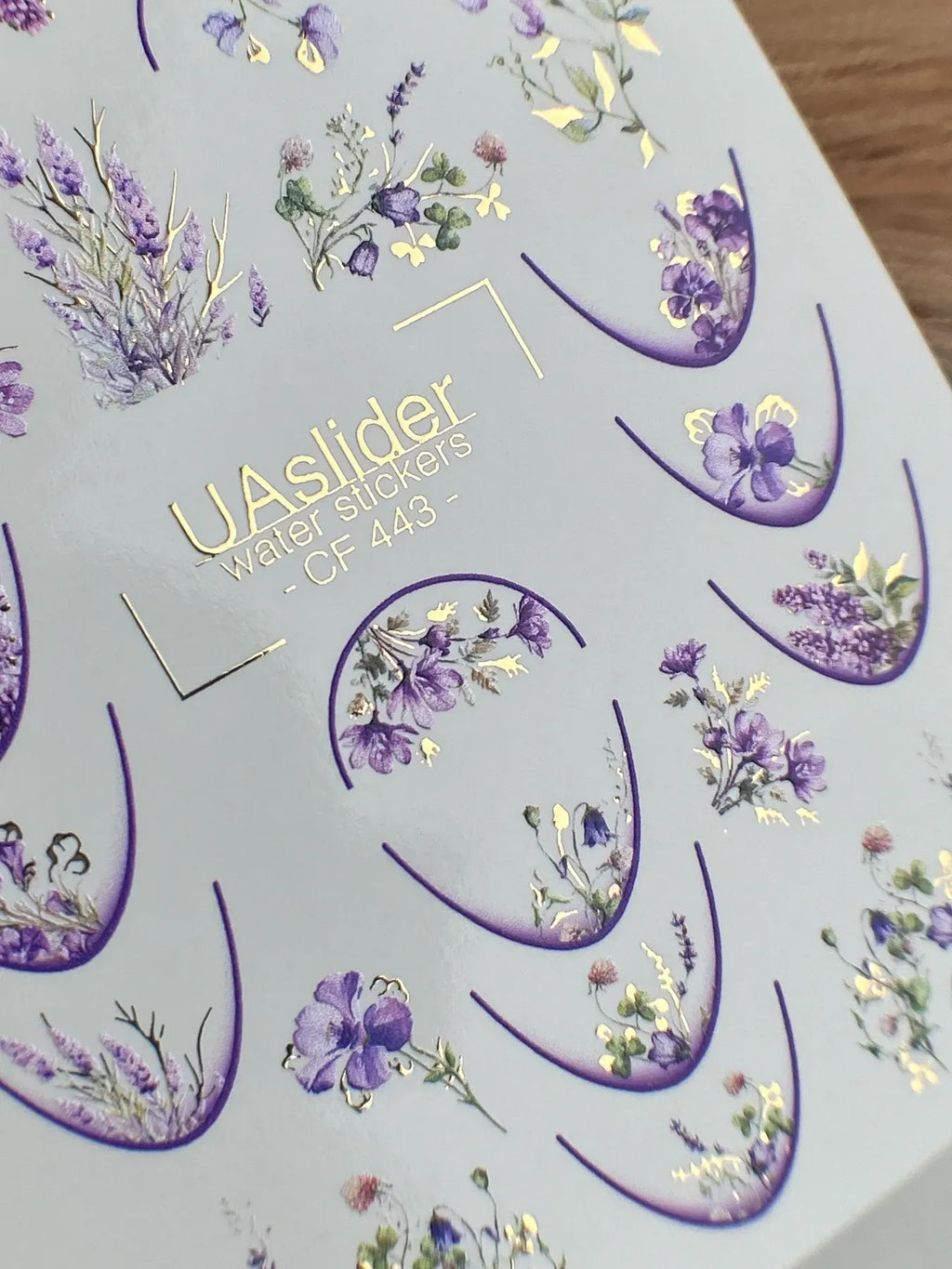 Foil Nail slider decals on any background CF_443