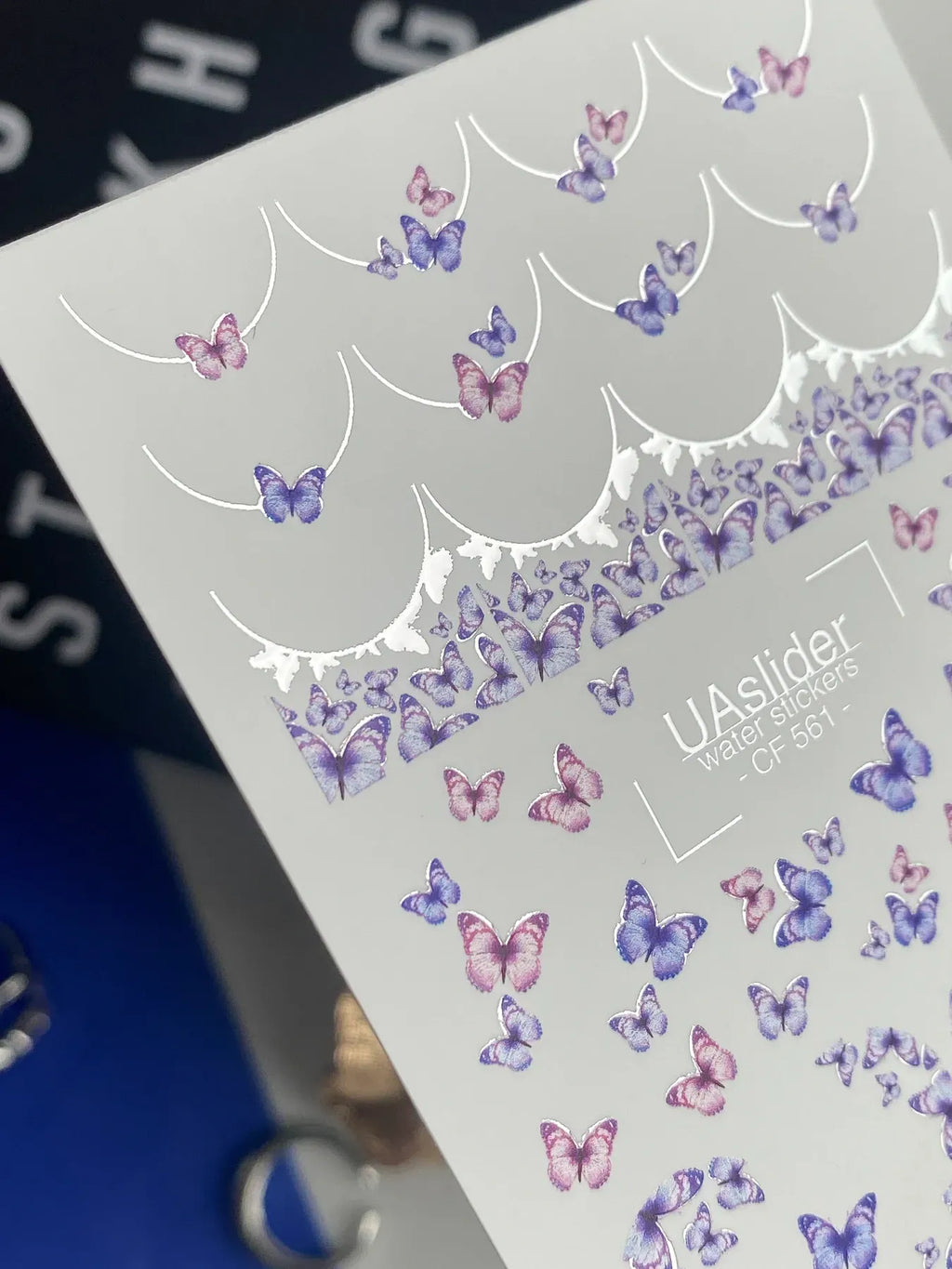Foil Nail slider decals on any background CF_561