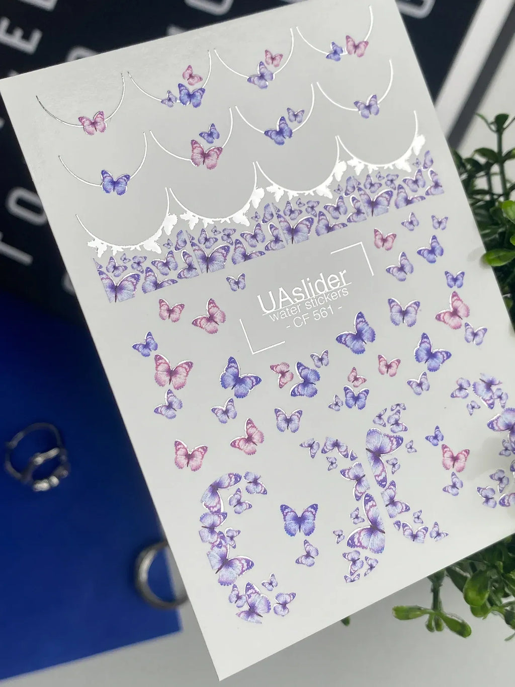 Foil Nail slider decals on any background CF_561