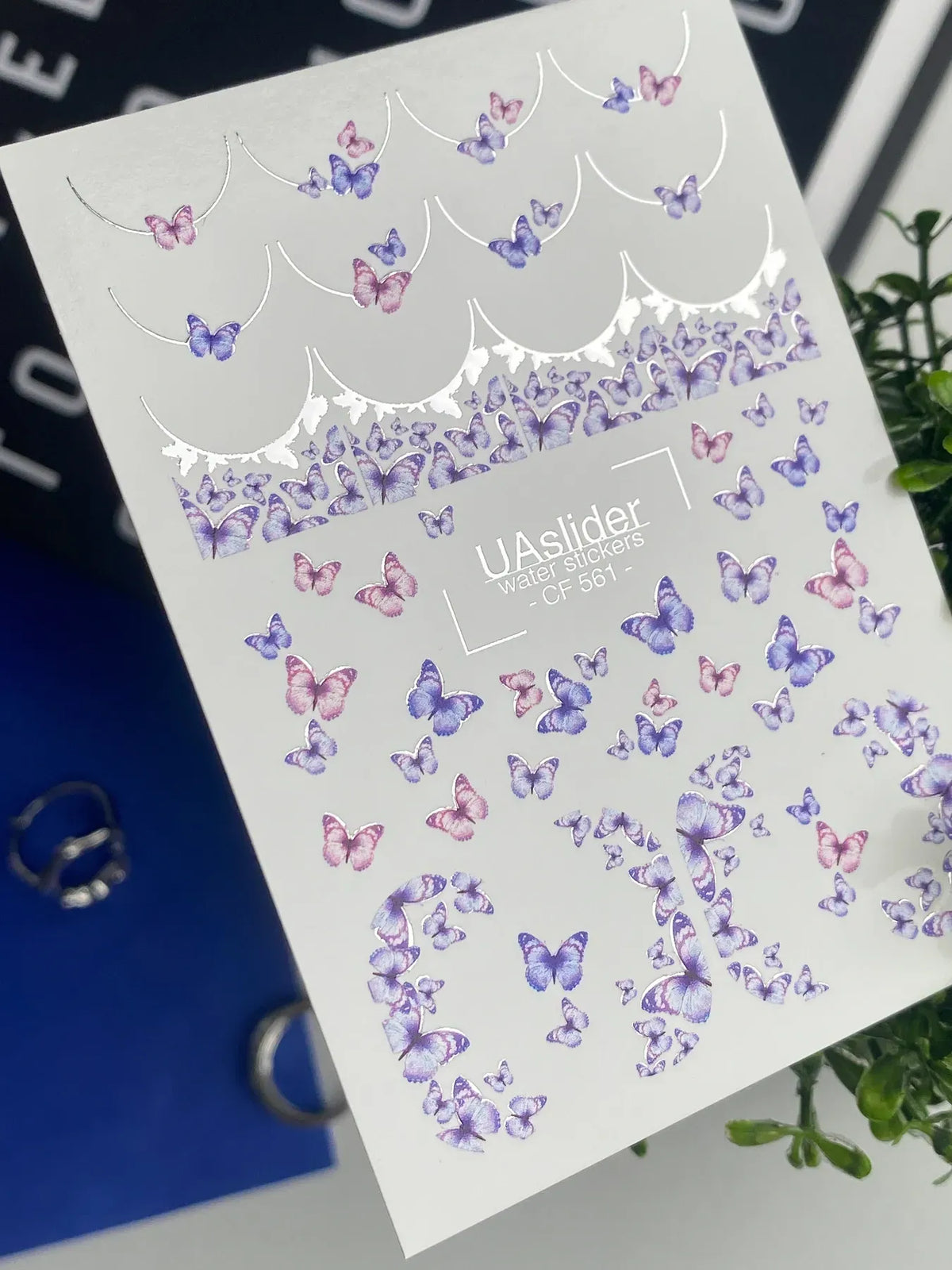Foil Nail slider decals on any background CF_561
