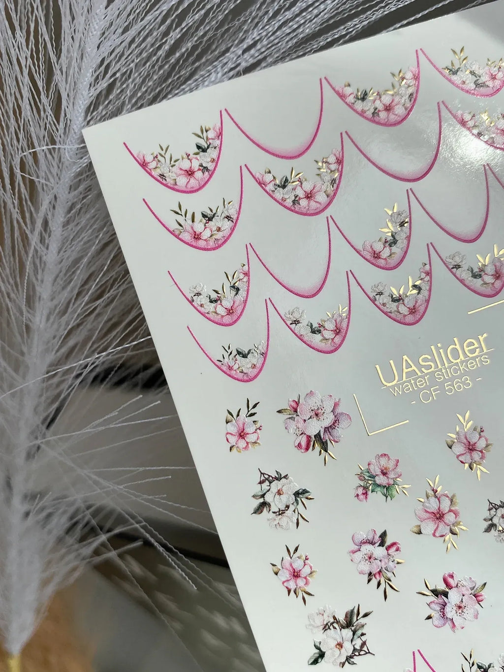 Foil Nail slider decals on any background CF_563