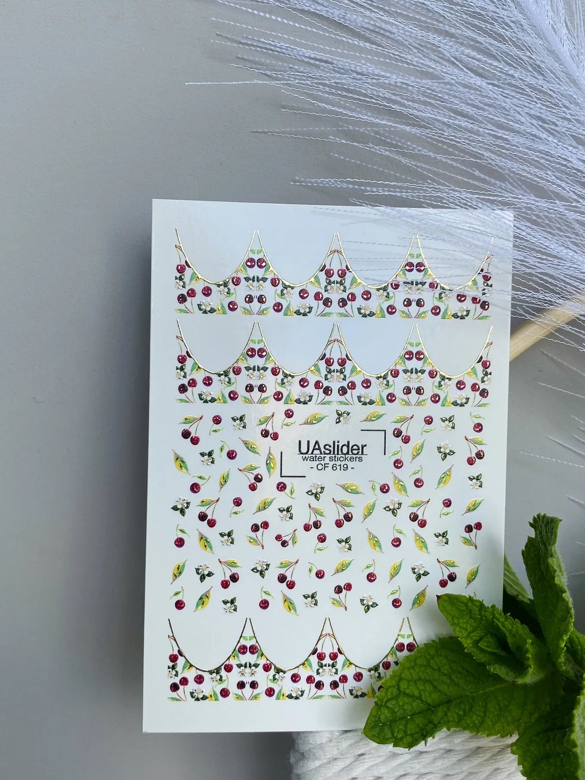 Foil Nail slider decals on any background CF_619