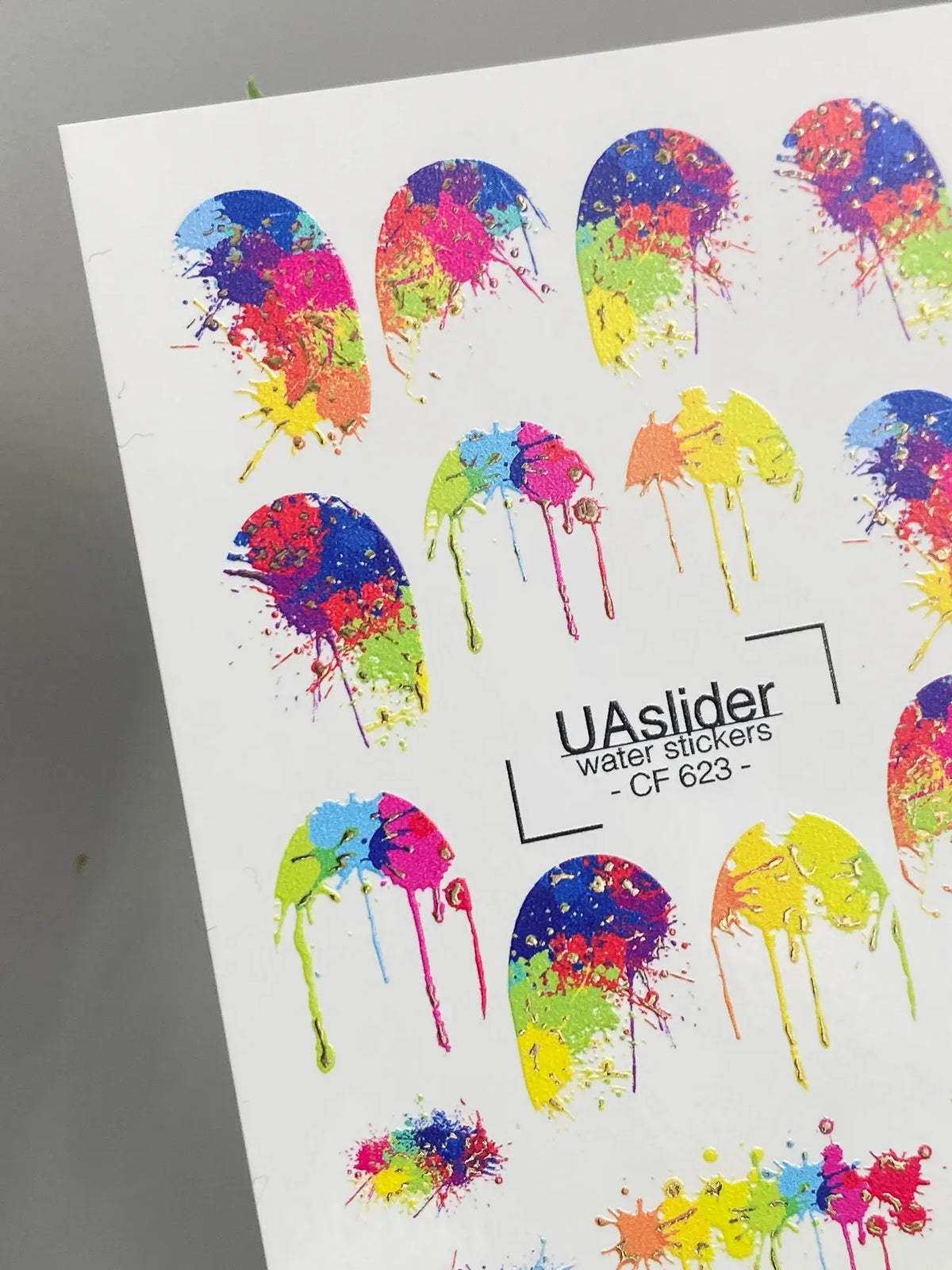 Foil Nail slider decals on any background CF_623