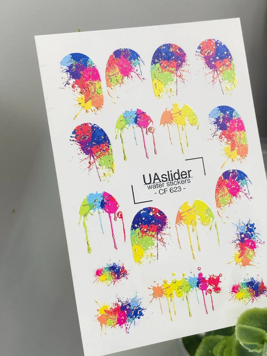 Foil Nail slider decals on any background CF_623