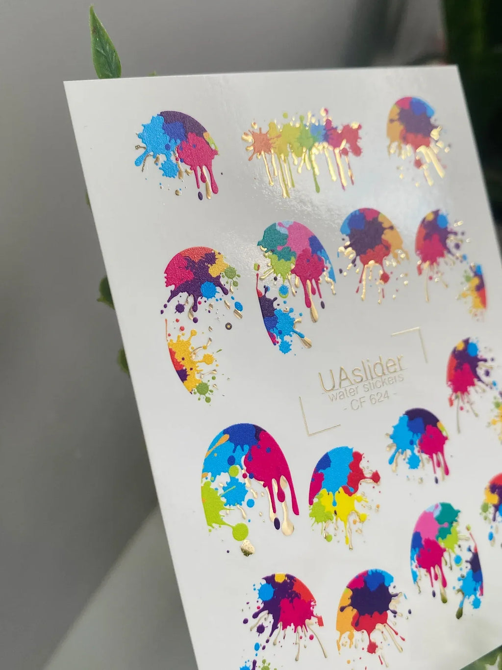 Foil Nail slider decals on any background CF_624