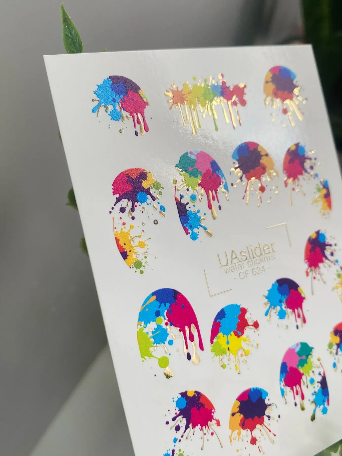 Foil Nail slider decals on any background CF_624