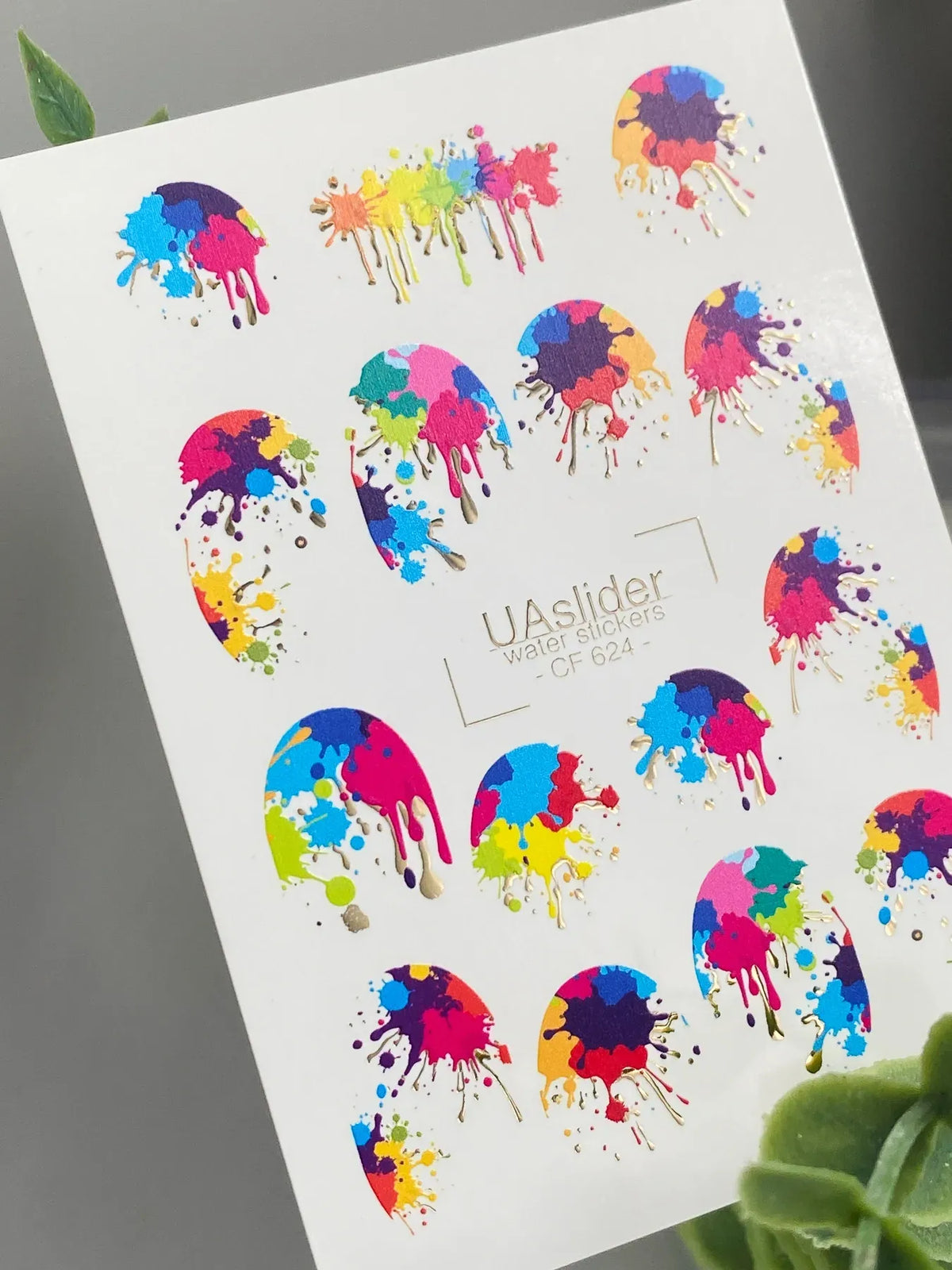 Foil Nail slider decals on any background CF_624