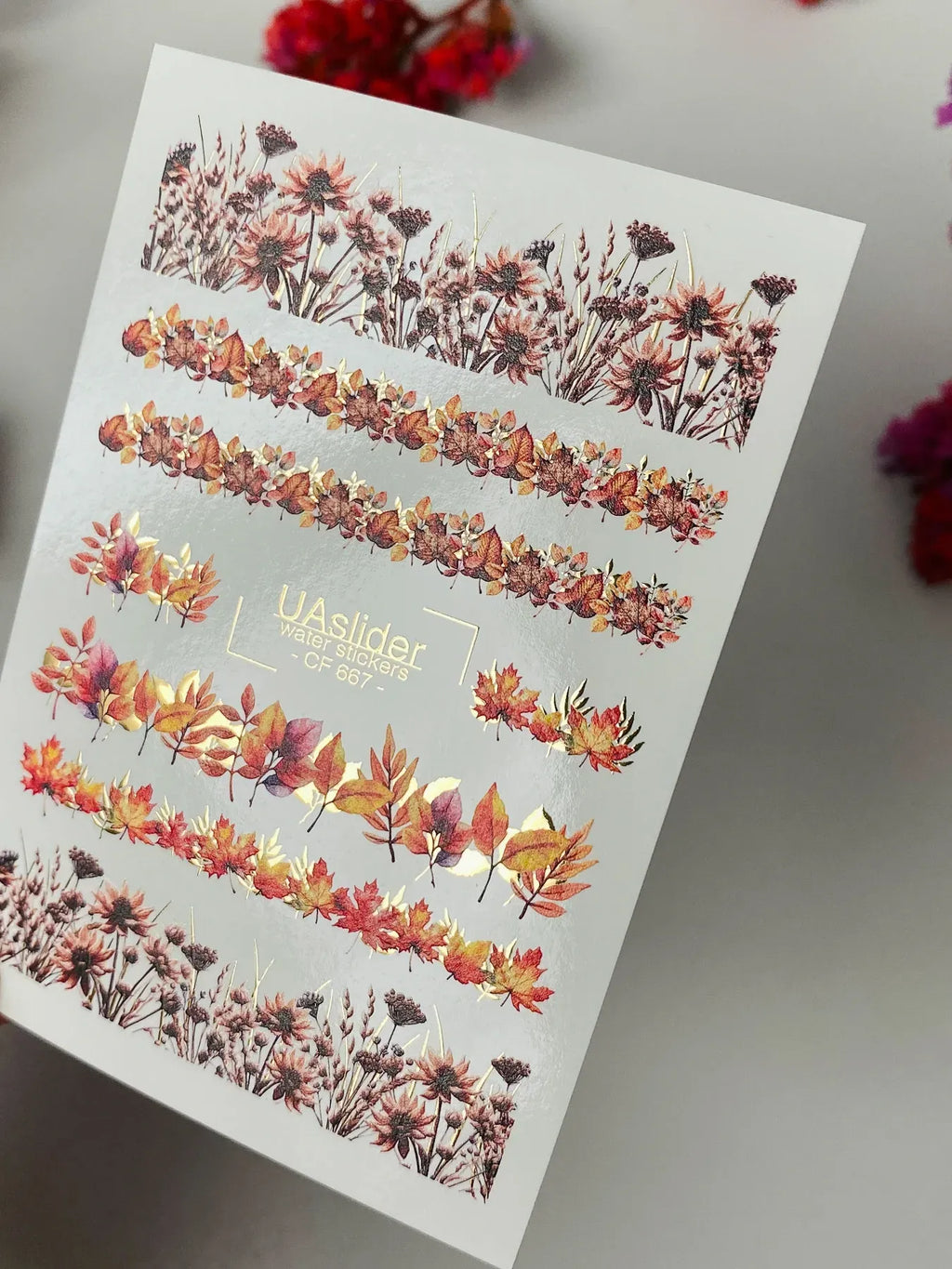 Foil Nail slider decals on any background CF_667