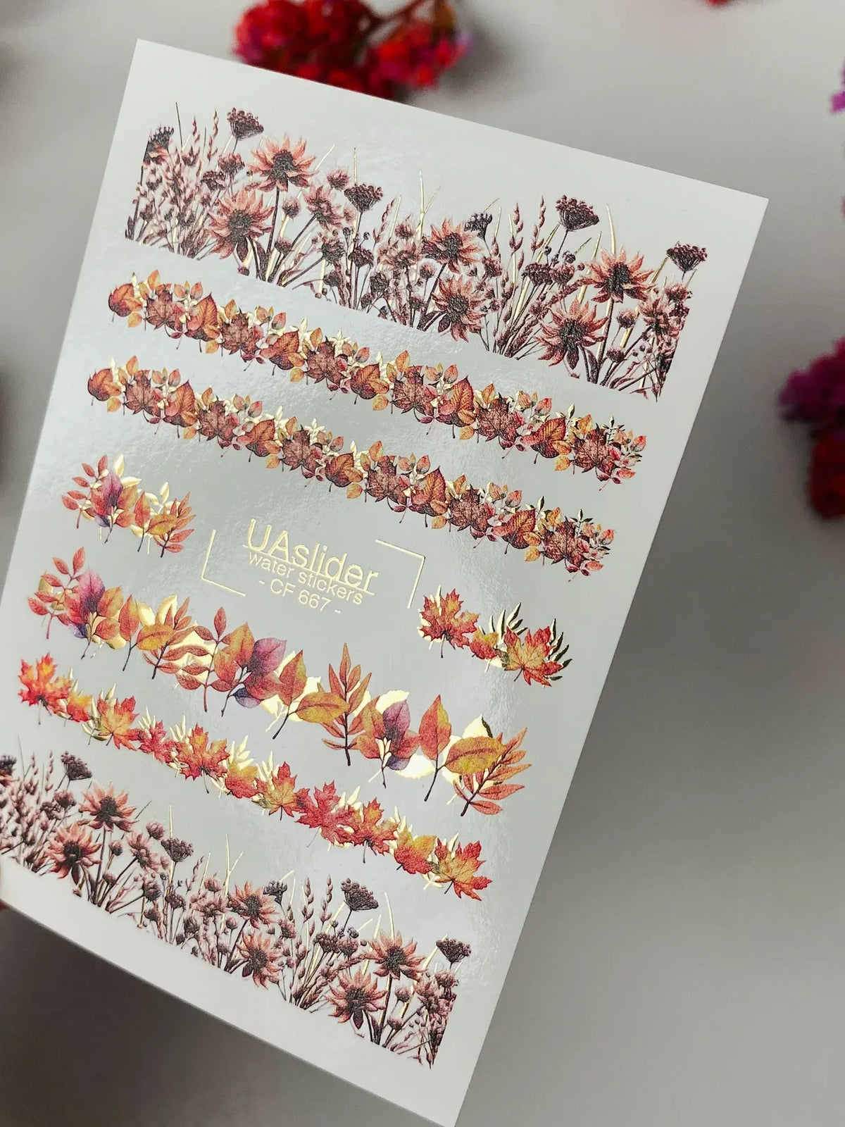 Foil Nail slider decals on any background CF_667