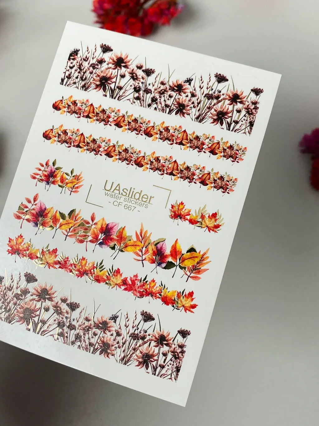 Foil Nail slider decals on any background CF_667