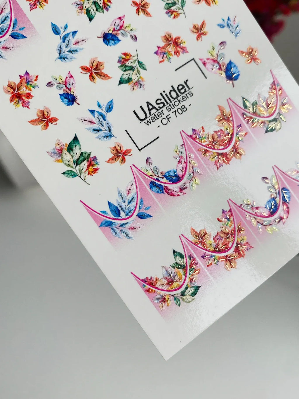 Foil Nail slider decals on any background CF_708