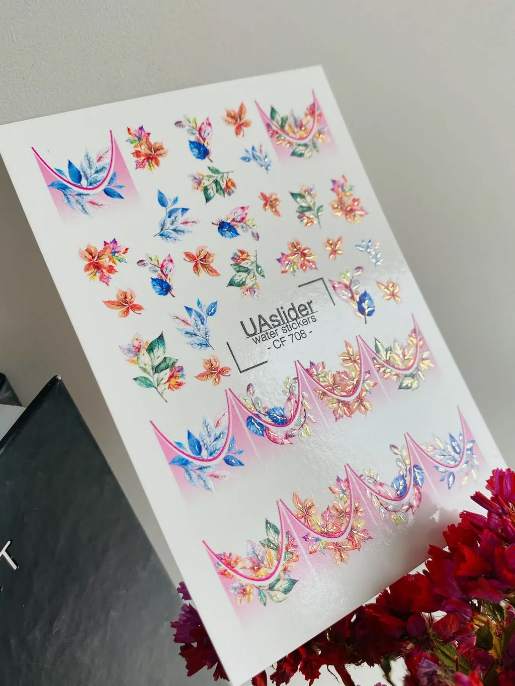 Foil Nail slider decals on any background CF_708