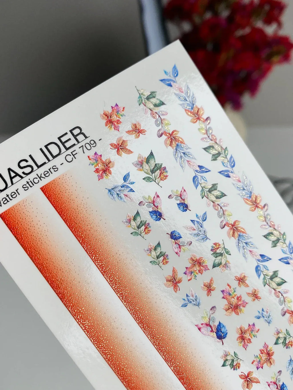 Foil Nail slider decals on any background CF_709