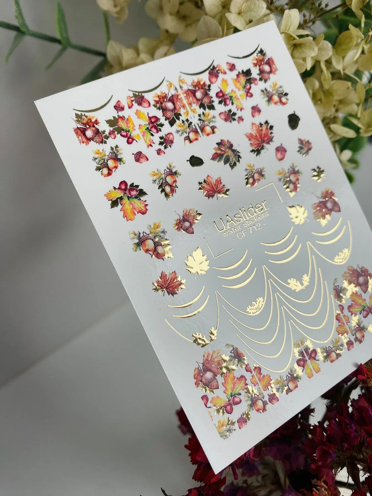 Foil Nail slider decals on any background CF_712