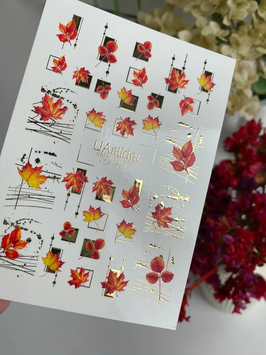 Foil Nail slider decals on any background CF_713