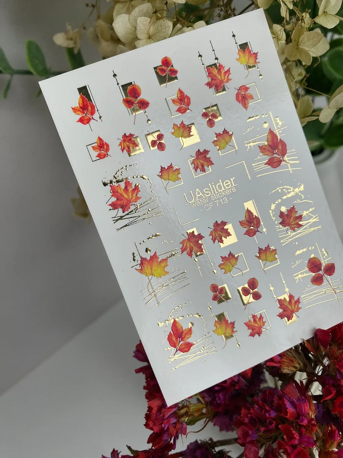 Foil Nail slider decals on any background CF_713