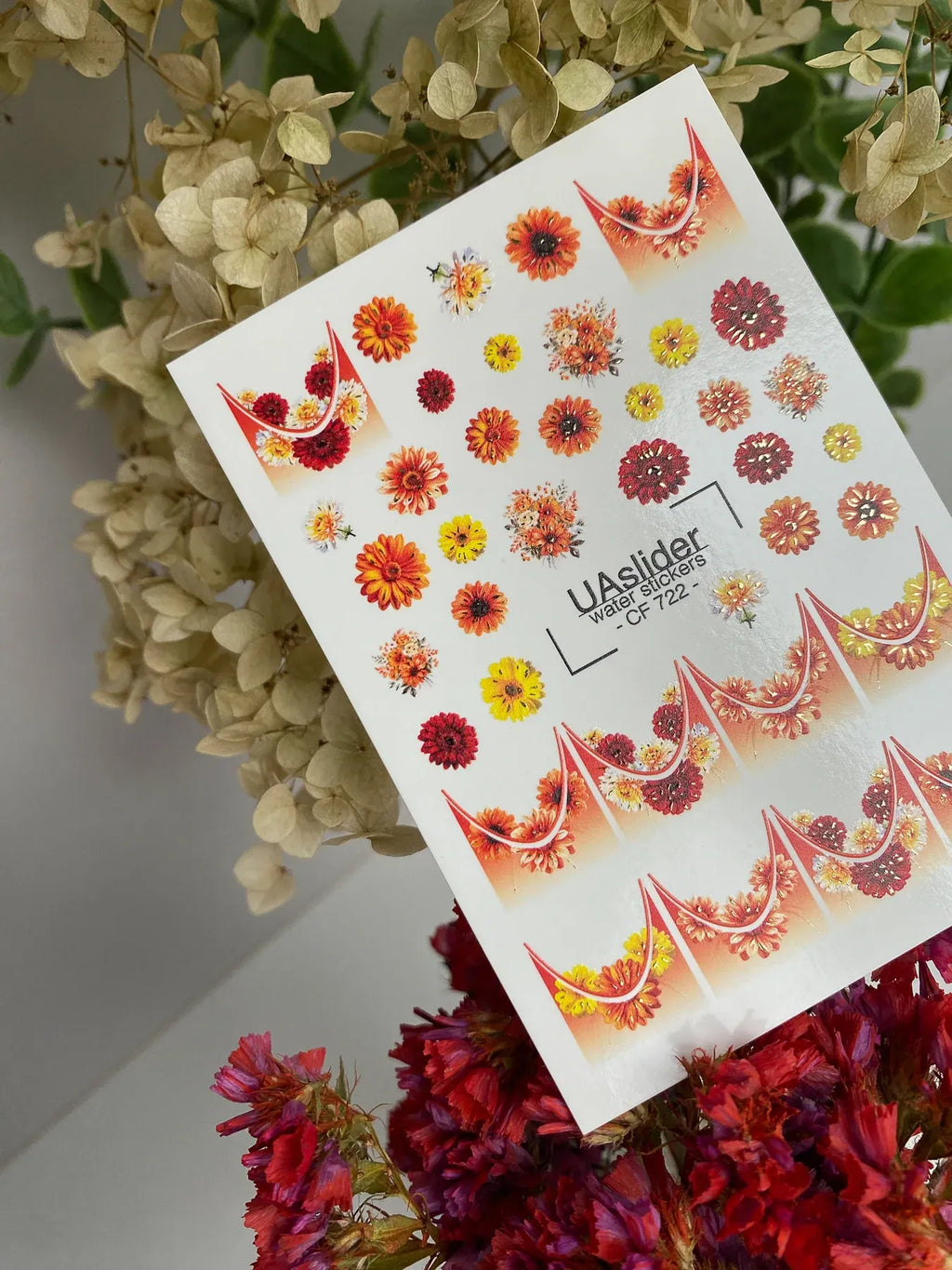 Foil Nail slider decals on any background CF_722