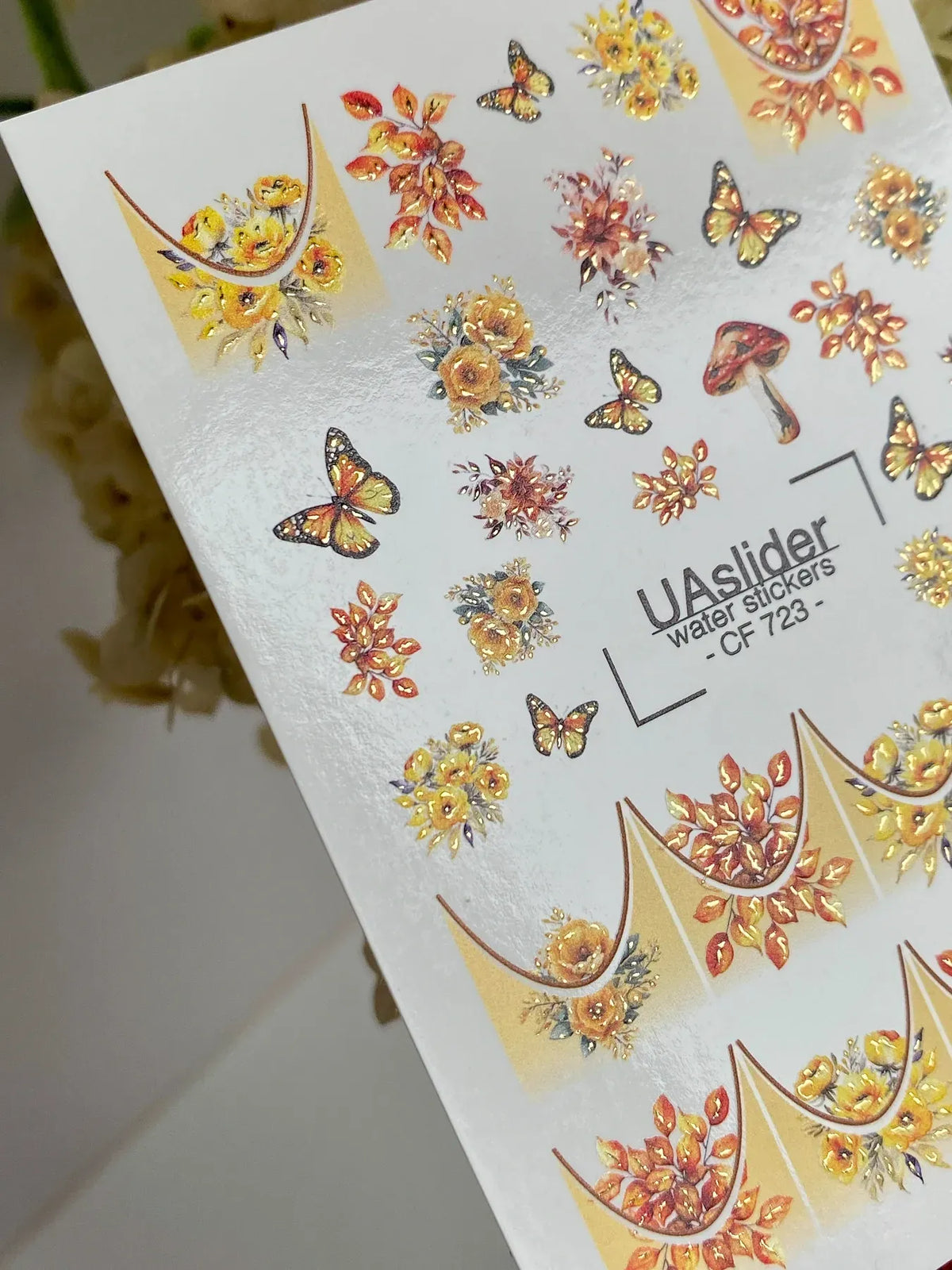 Foil Nail slider decals on any background CF_723